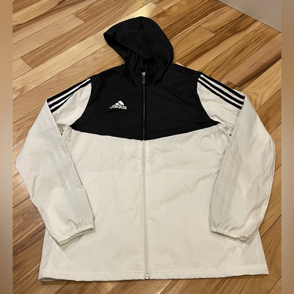 adidas Jackets & Blazers - Adidas Lightweight Windbreaker black and white jacket - size large